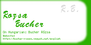 rozsa bucher business card